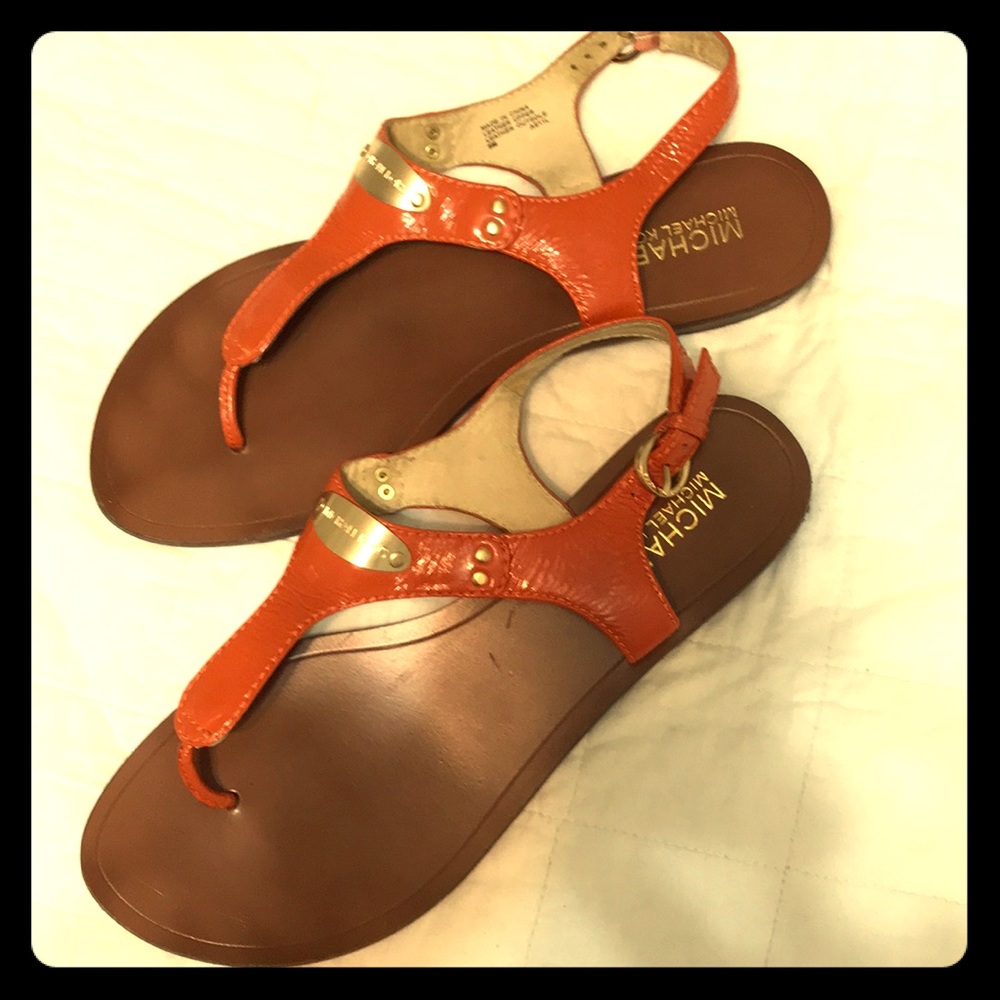 Michael Kors Dark Orange Patent Leather